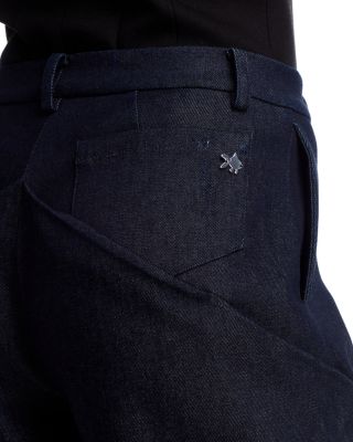 Astrid Denim Draped Trousers