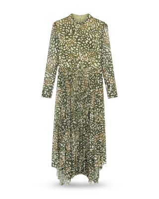 Animal Print Mesh Dress