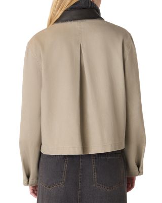 Casual Contrast Collar Jacket