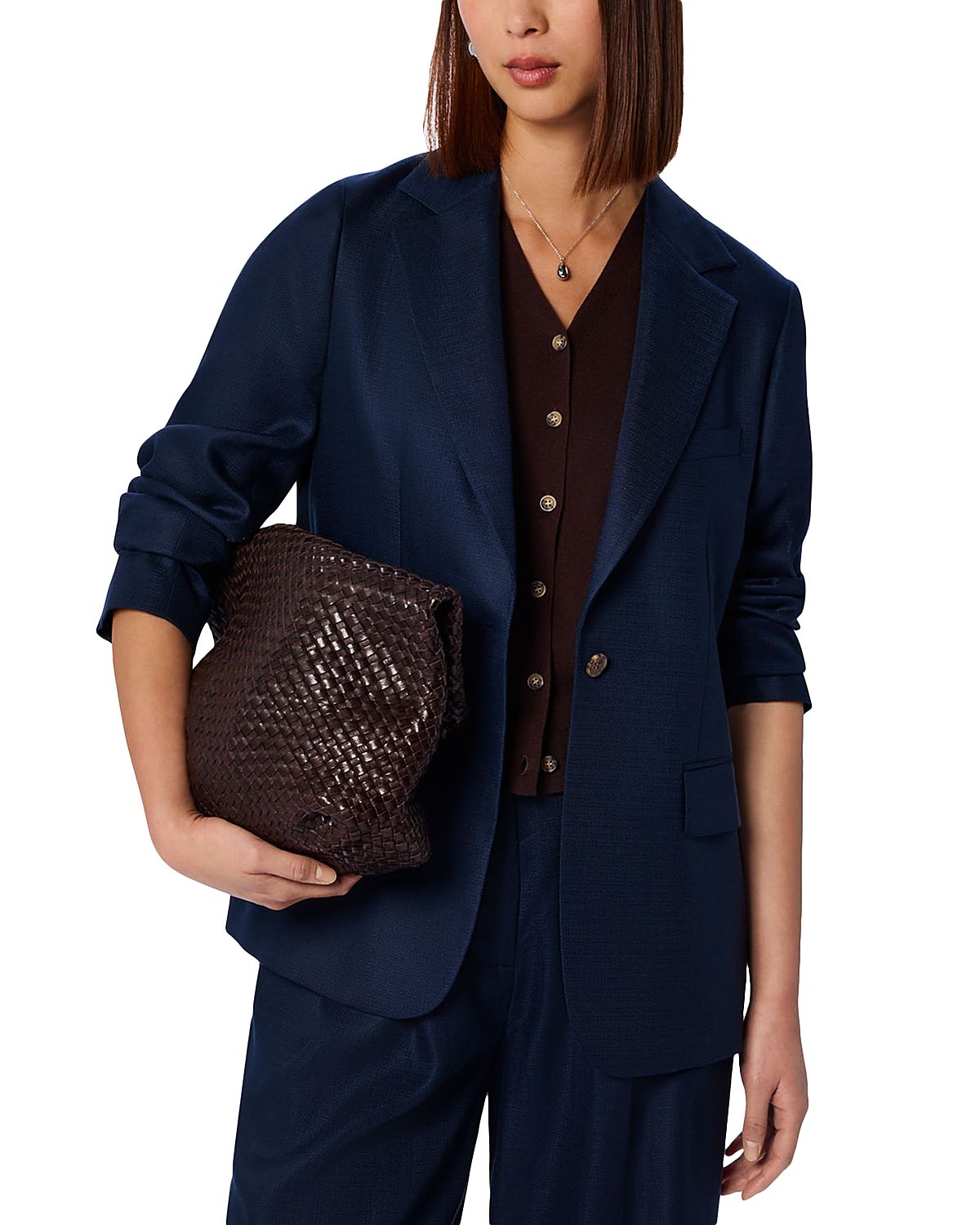 Whistles Relaxed Hopsack Blazer