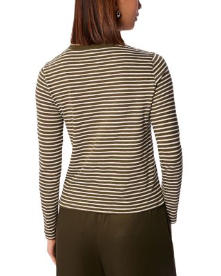 Striped Crewneck Pocket Top