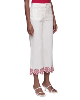 Embroidered Hem Pants