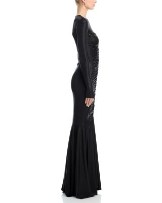 Shirred Front Fishtail Gown 
