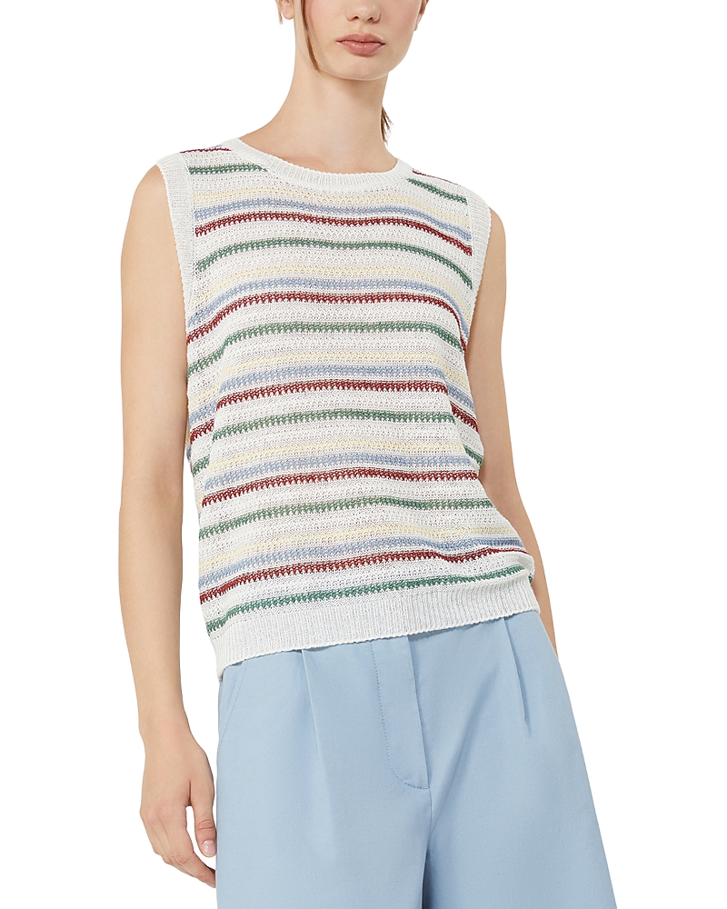 Weekend Max Mara Wkdpiuma Striped Linen Top