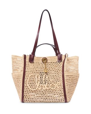 Double Carry Raffia Shoulder Bag