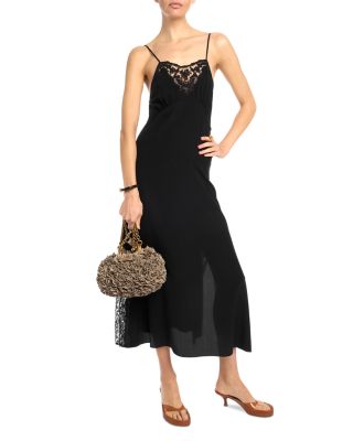 Pliss&eacute; Leather Chain Shoulder Bag with Flowers