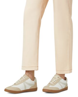 Crosshatch Denim Straight Leg Pants