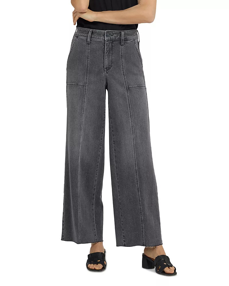 Nydj Simone High Rise Wide Leg Trouser Jeans in Dusty Ash