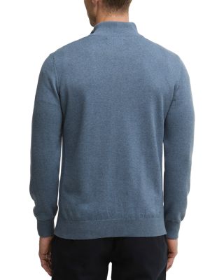 Cotton Half Zip Knitted Jumper Sweater