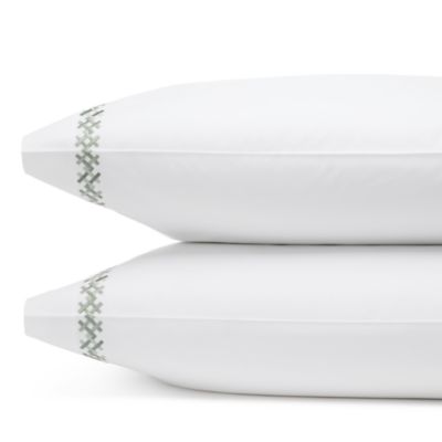 Atticus Embroidered Percale Pillowcase, King, Set of 2 - Exclusive