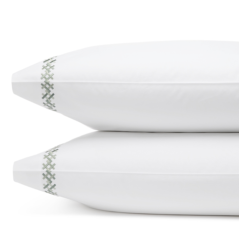 Matouk Atticus Embroidered Percale Pillowcase, King, Set of 2 - Exclusive