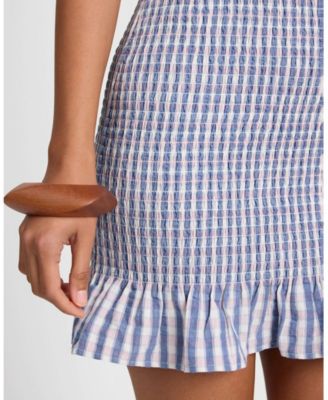 Air Linen Smocked Boatneck Dress