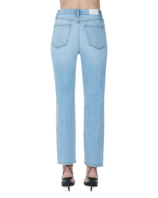 Bri High Rise Slim Straight Ankle Jeans in Day Off