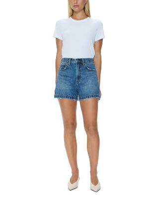 Saige High Rise A Line Denim Shorts