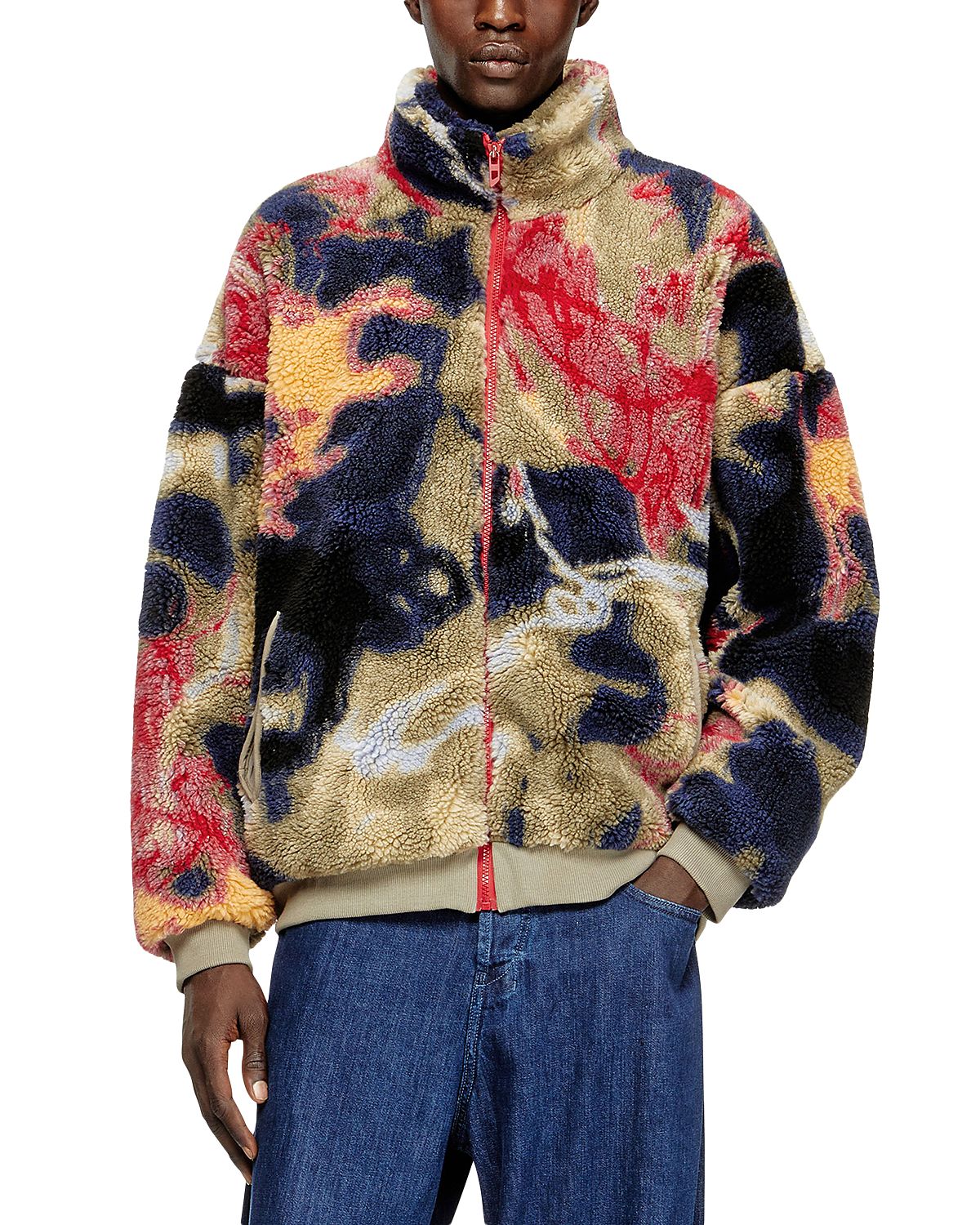 Diesel Luke Fluffy Jacquard Fleece Jacket