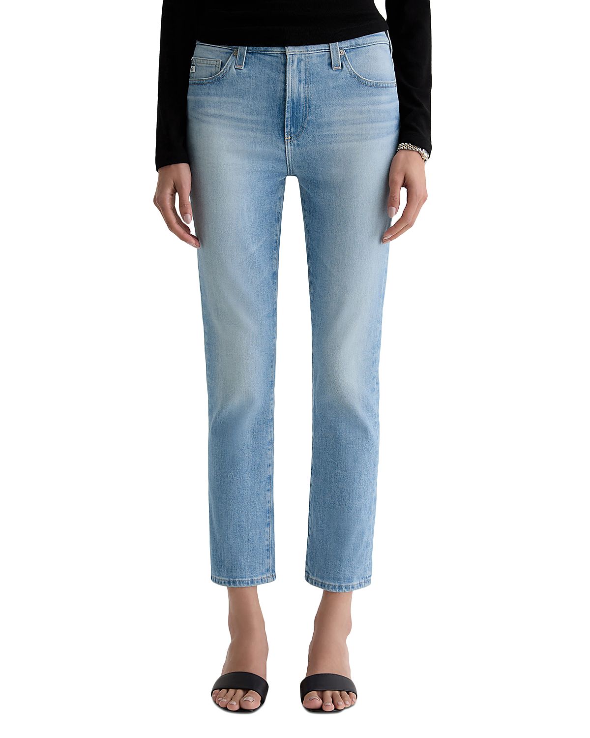 Ag Mari Mid Rise Slim Straight Crop Jeans