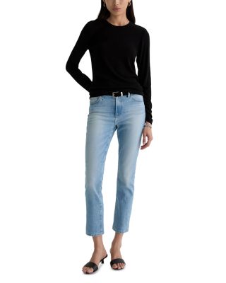 Mari Mid Rise Slim Straight Crop Jeans in Cruiser
