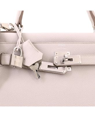 Kelly 28 Handbag Light Togo with Palladium Hardware