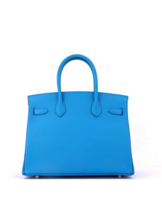 Birkin 30 Handbag Blue Epsom with Gold Hardware