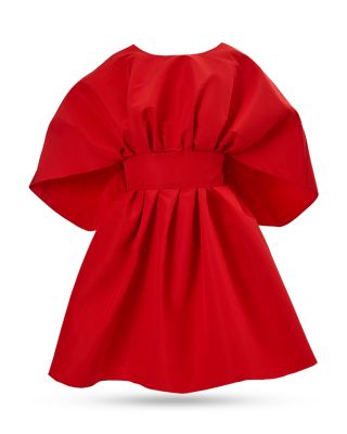 Silk Fan Bodice Mini Dress