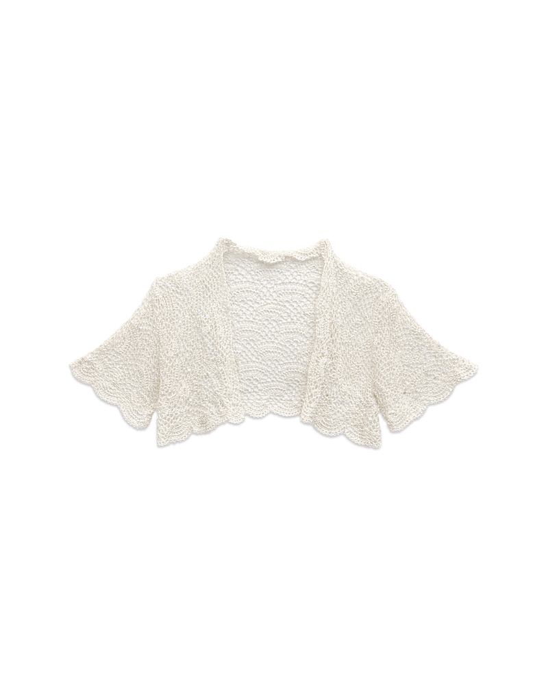 KatieJnyc Girls' Elsie Open Crochet Shrug - Big Kid