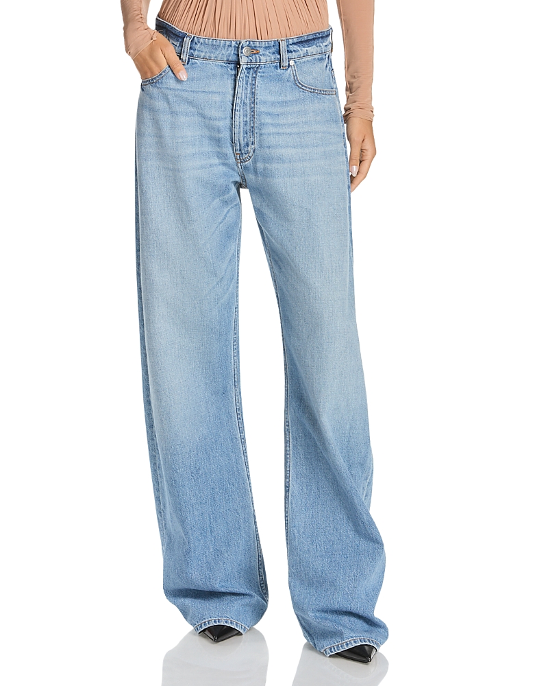 Stella McCartney Mid Waist Relaxed Curve Jeans in Light Blue