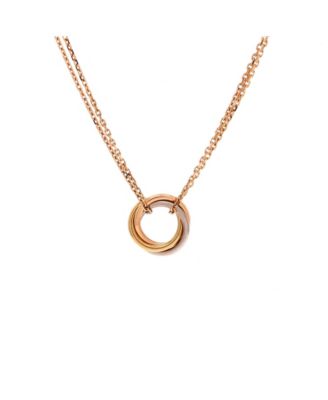  Trinity Choker Necklace 18K Tricolor Gold, 17.5"