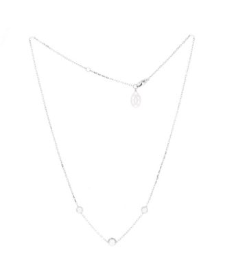  D'Amour 3 Station Pendant Necklace 18K White Gold with Diamonds, 16"