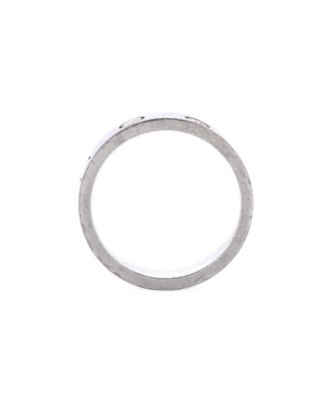  Love Wedding Band 1 Diamond Ring 18K White Gold with Diamond