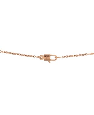  Amulettes Cadenas Pendant Necklace 18K Rose Gold with Diamonds, 15.75"