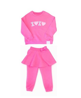  Girls' XO Skirted Sweatsuit - Baby, Little Kid, Big Kid