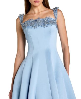  Satin Beaded Off The Shoulder Ballgown