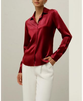  Elegant Silhouette Silk Shirt