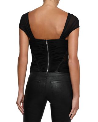 Asuka Shirred Mesh Top