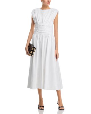 Evangeline Strong Shoulder Midi Dress