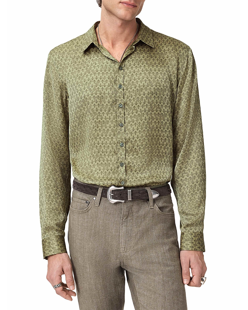 John Varvatos Bucks Printed Slim Fit Shirt