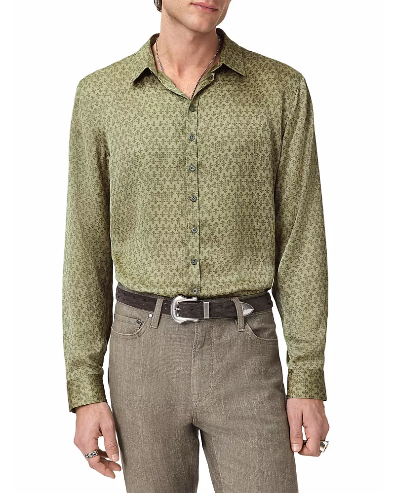 John Varvatos Bucks Printed Slim Fit Shirt