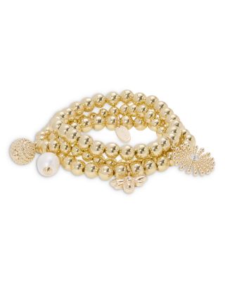 Lina Crystal & Cultured Freshwater Pearl Charm Stretch Bracelets, Set of 3