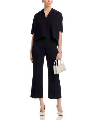 Short Sleeve Cropped Polo Top