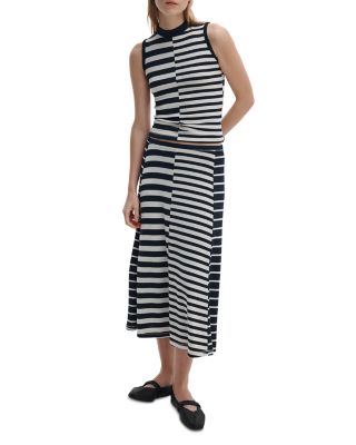 The Knit Mixed Stripe Skirt