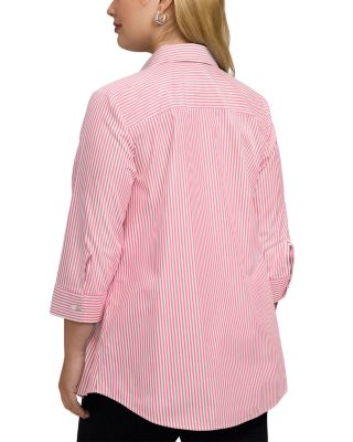 Cici 3/4 Sleeve Stripe Shirt