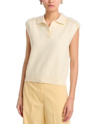 Sleeveless Polo Top
