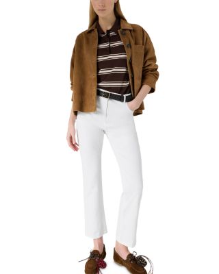 Adela Mid Rise Ankle Jeans in White