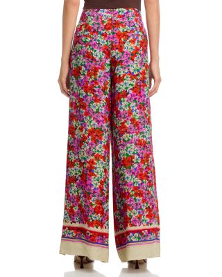 Printed Wide Leg Pants