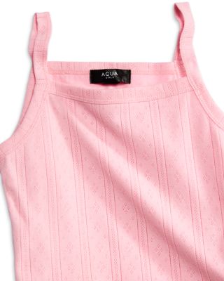 Girls' Cutaway Pointelle Tank Top, Little Kid, Big Kid - Exclusive 