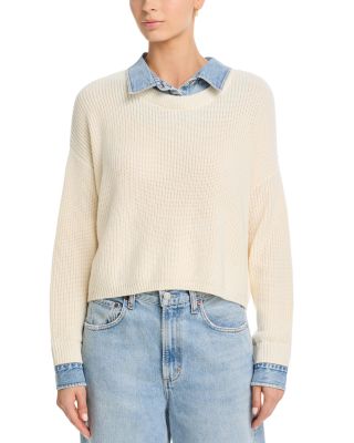 Denim Trim Sweater