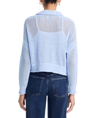 Open Knit Quarter Knit Sweater