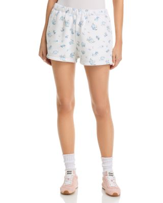 Floral Print Crewneck Sweatshirt & Shorts