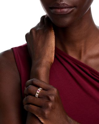 18K Rose Gold Obelisco Multi Stone & Diamond Band