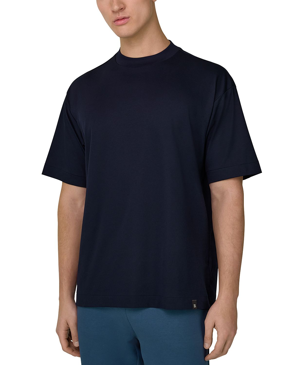 Boggi Milano Short Sleeve S Cafe Rib T Shirt